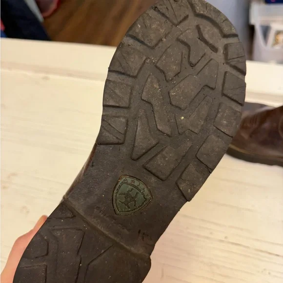 Ariat Red and Brown Ankle Boots - Picture 5 of 6